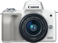 Canon M50 White15-45 mm Lens Kit Front