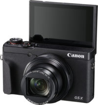 Canon PowerShot G5X Mark II Screen Up Front Slant